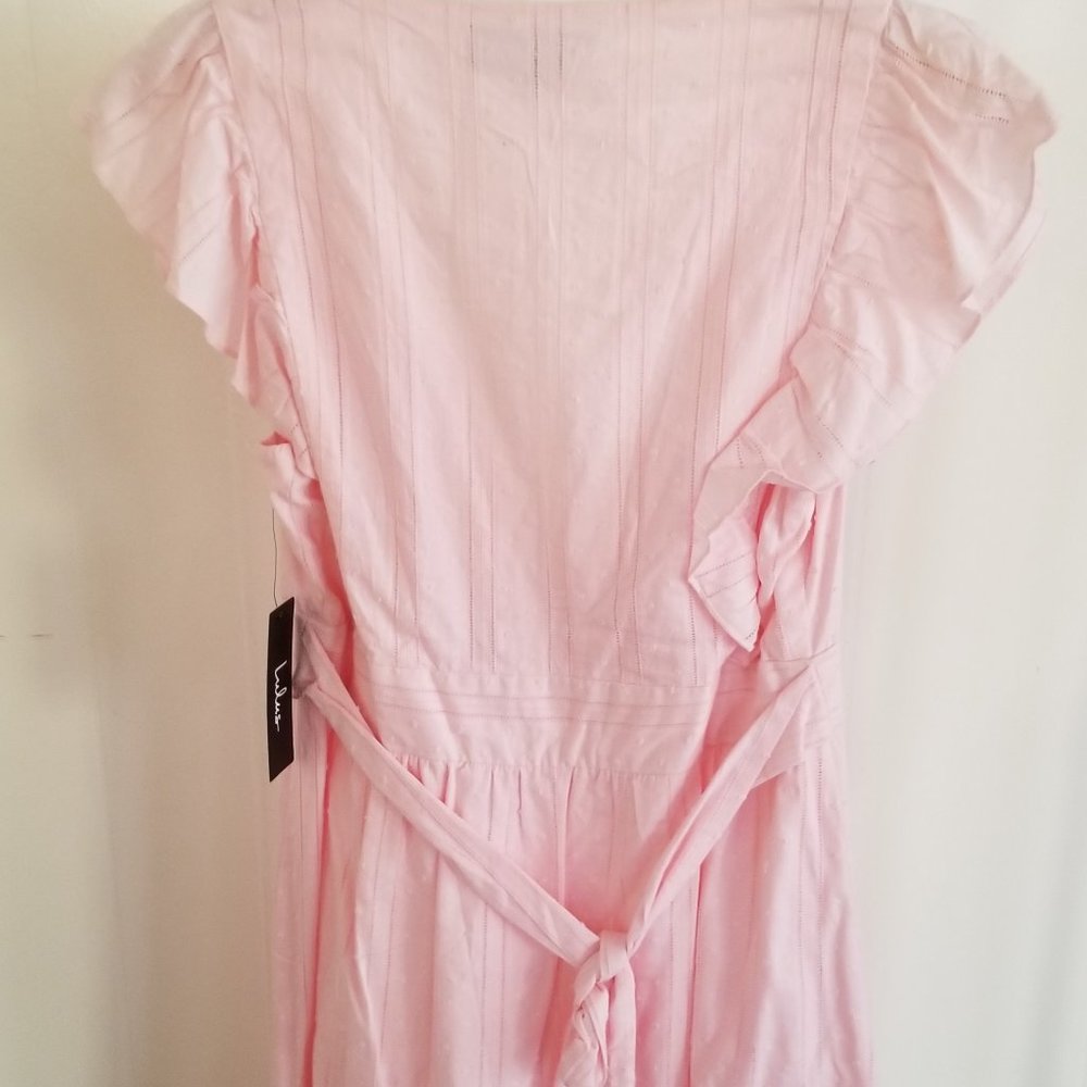 Light Pink, V Neck Dress